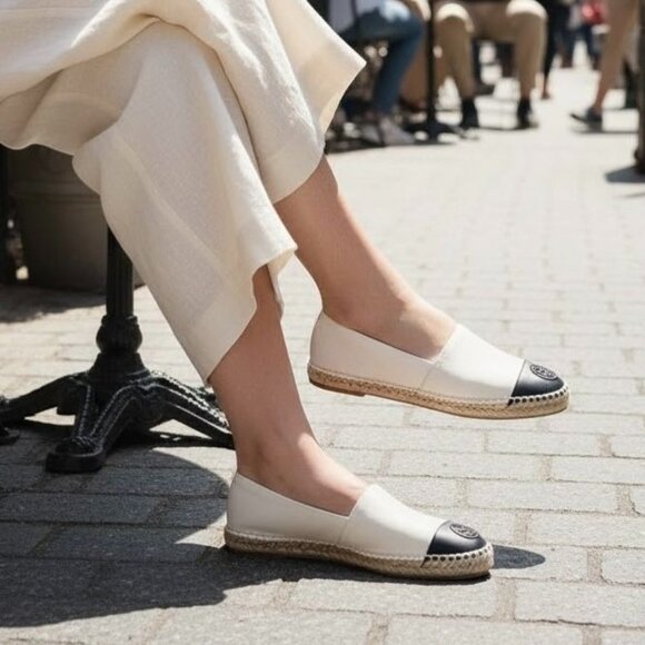 Tory Burch Color Block Espadrille Flats - Picture 1 of 13